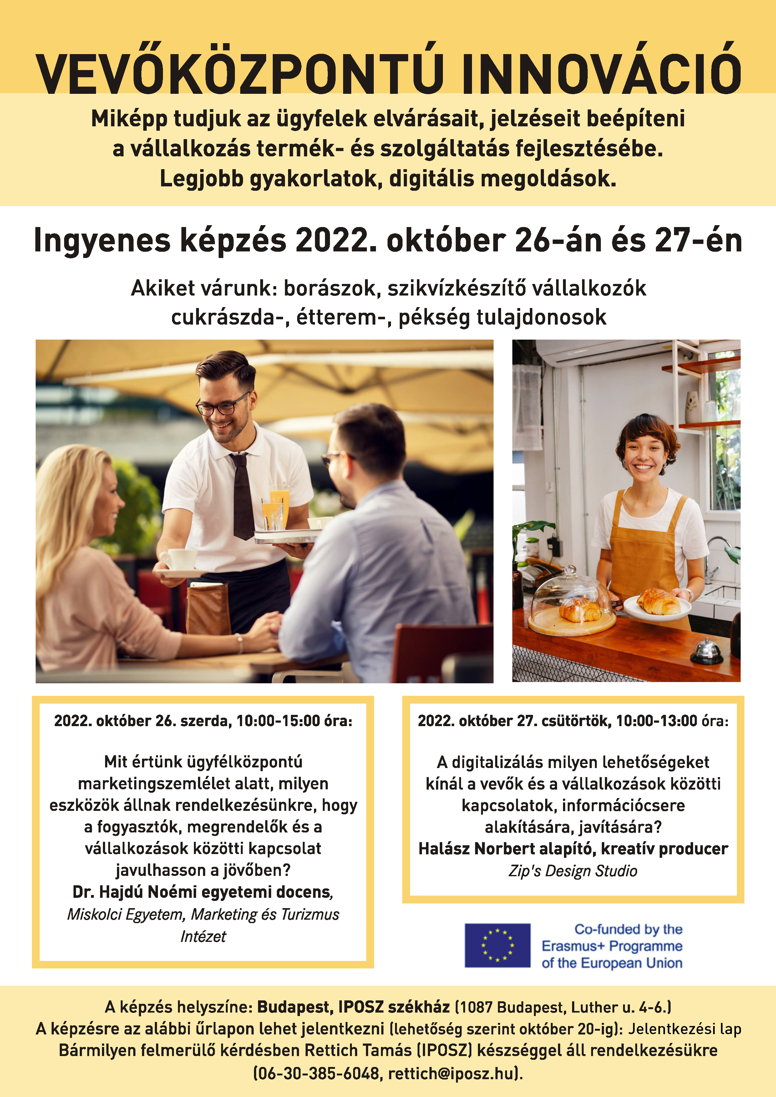 Vevőközpontú innováció képzés  október 26-27-én, az IPOSZ-ban