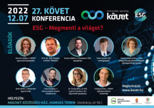 A KÖVET Egyesület 2022. december 7-én, 9-17 óra között ESG konferenciát tart a MagNet Közösségi Házban