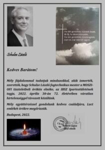 Gyászhír- Elhunyt Schulze László fogtechnikus mester
